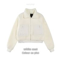 White lamb fur thick coat