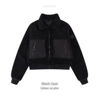 Black lamb fur thick coat