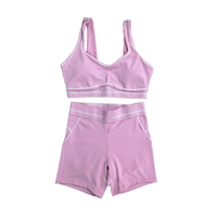 Pink short set
