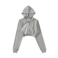 Cropped grey hoodie