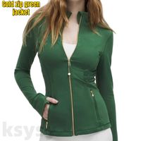 Green gold zip jacket