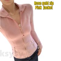Pink rose gold zip jacket