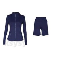Dark blue jacket short set