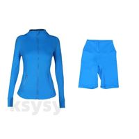 Blue jacket short set
