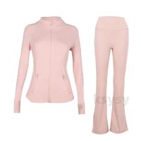 Pink jacket flared pant set