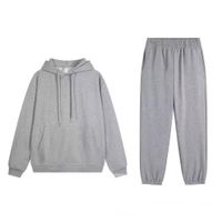 Grey hooded sports pants set