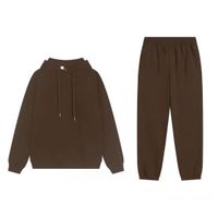 Brown hooded sports pants set