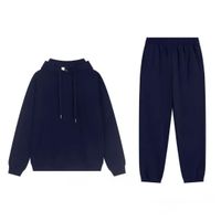 Blue-gray hooded sports pants set
