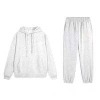 Light gray hooded sweatpants set