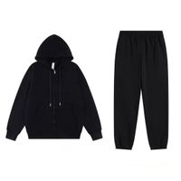 Black full-zip athletic pants set