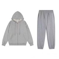 Grey full-zip athletic pants set