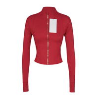 Cropped Red gold zipper