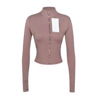 Cropped Rose gold zipper jacket