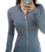 Blue gold zipper