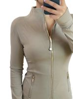 Khaki gold zipper