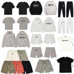 Designer Shorts Men Essential shirt Hoodie Letter Print High Street Vintage Jogging Pants Womens Fashion casual breathable loose shorts sleeve set