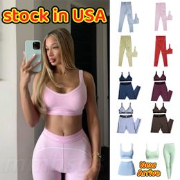 Yoga Bra Leggings Set USA Warehouse 10A Women Soft Hoodie Yoga Pants Bag leggings Yoga Outfit Pants Gym Set Bra Set Sports Bra Pants Sets Sweatshirt Women Clothes