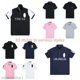 Men's Designer Raulphe Laurend Polo T Shirt Fashion Top Luxury Short-Sleeve Cotton T-Shirt Brand Logo Business Casual Collared Minimalist Classic Trendy raphity Polo