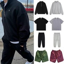 New Half Zipper Hoodie Set Shorts Pants Sport Set Breathable Quick-dry Outfit Gym Workout Alolinessity sets Men set