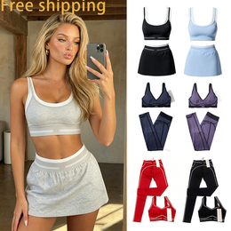 Women Clothes Set Sports Heart Throb Bra Leggings High End White Striped Low Back Dance Yoga Outfits Running Fitness Pilates Alolinessity sets Women clothes