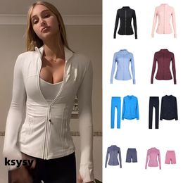 Cropped Full Length Gold Zip Jacket Sets Yoga Shorts Leggings Workout Sets Gym Clothing Sports Fitness Jacket Pant Set Outdoor Recreation Women set Daliy Wear Outfit