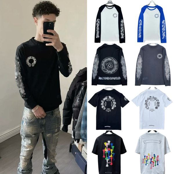 Designer hoodie mens t shirt designer jumper sweatshirt women sweater for men cotton pullover embroidery letter long sleeve chromeism heartsism shirt