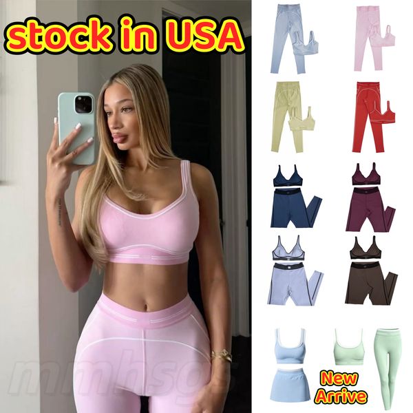 Yoga Bra Leggings Set USA Warehouse 10A Women Soft Hoodie Yoga Pants Bag leggings Yoga Outfit Pants Gym Set Bra Set Sports Bra Pants Sets Sweatshirt Women Clothes