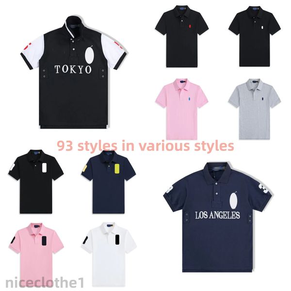 Men's Designer Raulphe Laurend Polo T Shirt Fashion Top Luxury Short-Sleeve Cotton T-Shirt Brand Logo Business Casual Collared Minimalist Classic Trendy raphity Polo